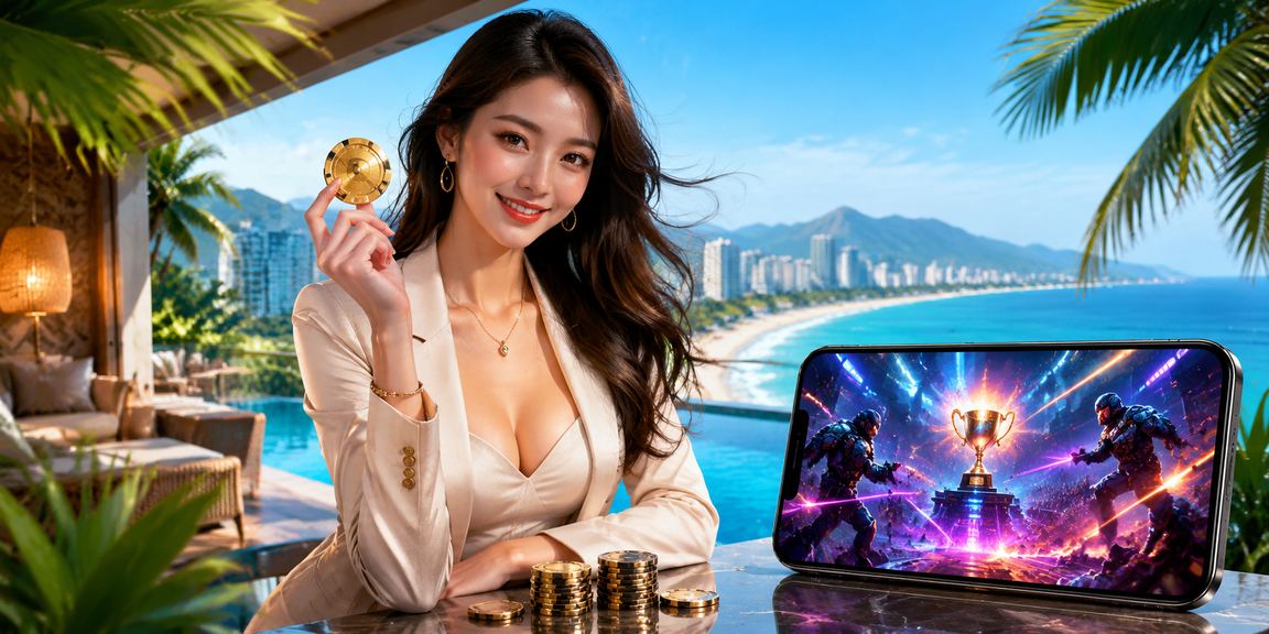 Người dùng thư giãn tại bãi biển Đà Nẵng với điện thoại, tượng trưng cho cân bằng cuộc sống